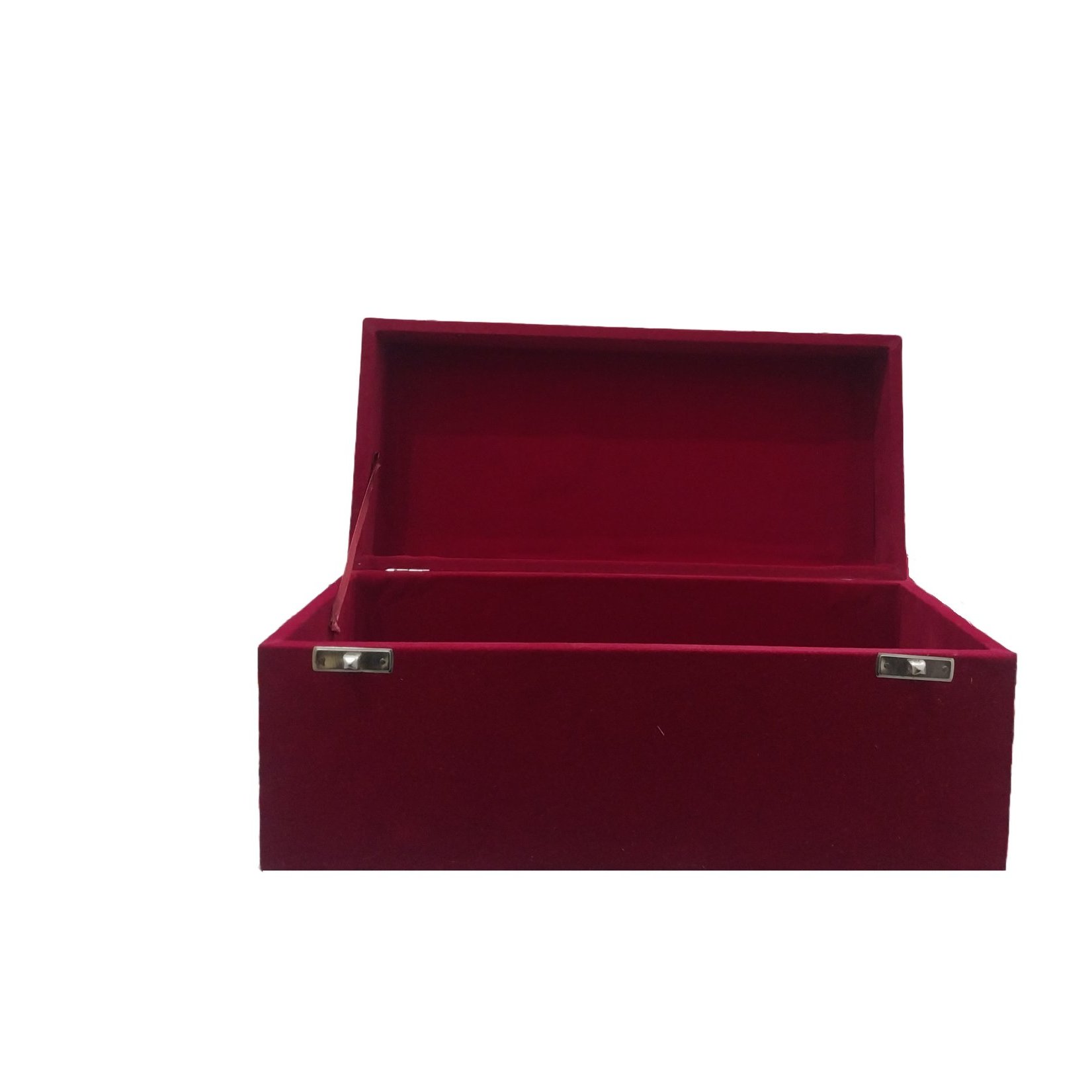 Red Wooden Velvet Storage Box