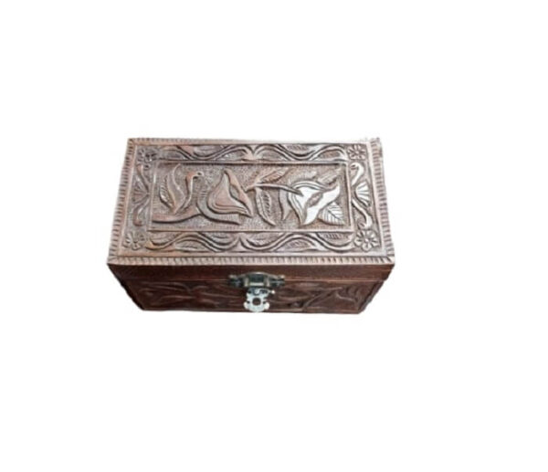 Carved wooden tarot box