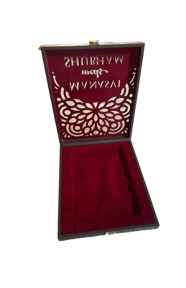 wooden box for wedding card opening