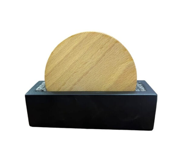 back design of wooden coaster